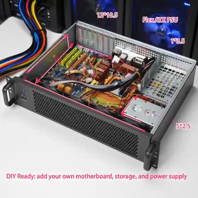 新品 IPCHASSIS 2U ATX ラックマウントシャーシFlex PSU 【公式通販】