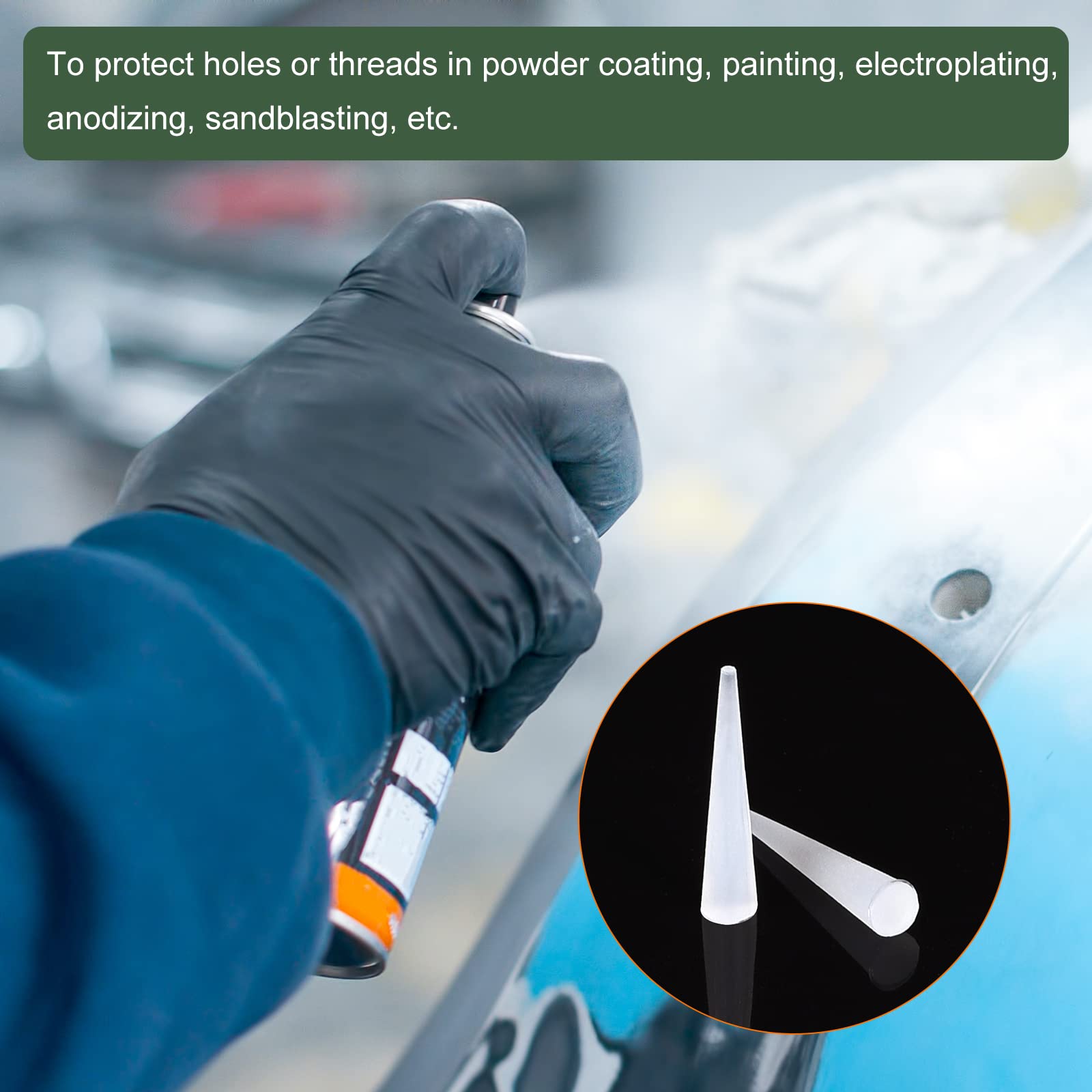 YOKIVE 10Pcs Rubber Stoppers With Hole, Tapered Plugs With High-temperature Resistance | Protect Hole, Great For Lab Industry (Black, 10mm To 15mm