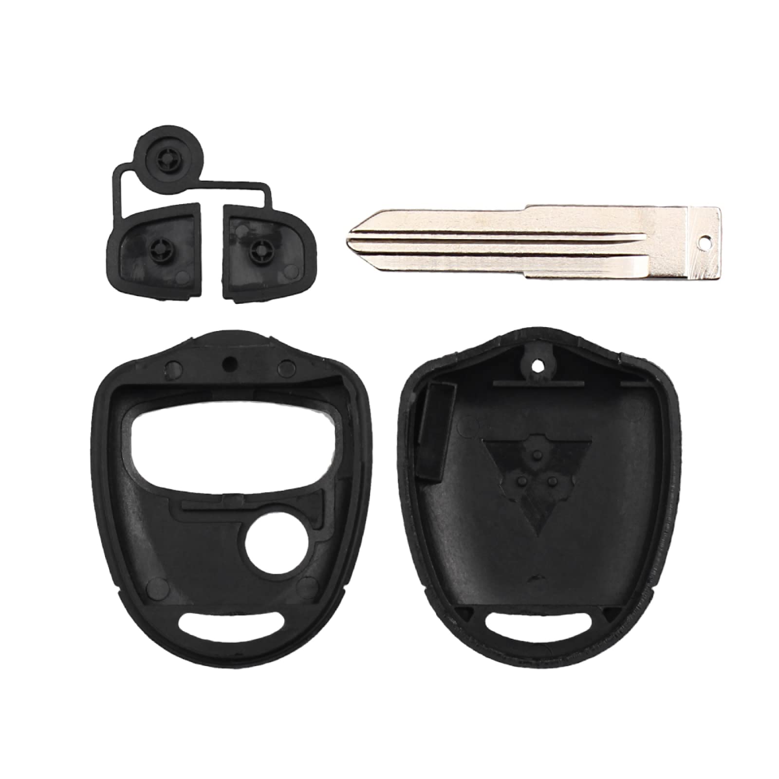 2-Pack 3-Button Remote Key Fob Shell Case For Mitsubishi Mirage 2014-2015 & More – No Electronics