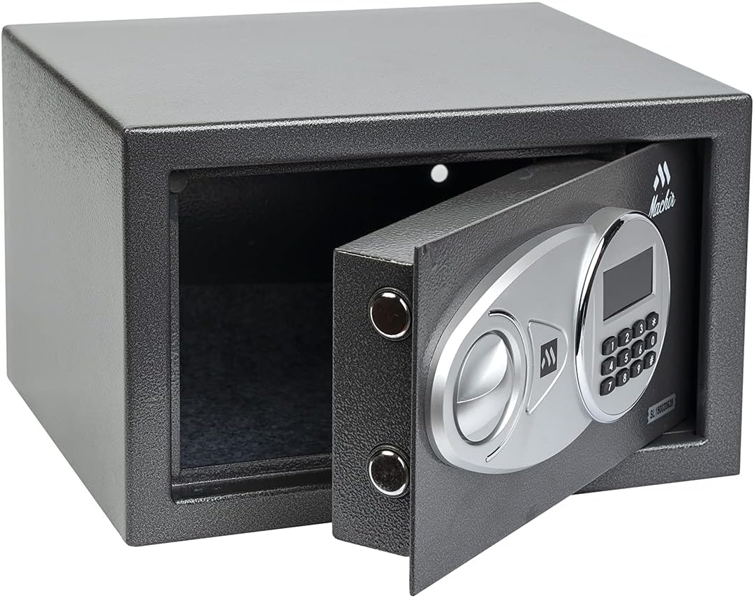 Machir Personal Electronic Steel Safe with Digital Keypad (Batteries Included) - - 
