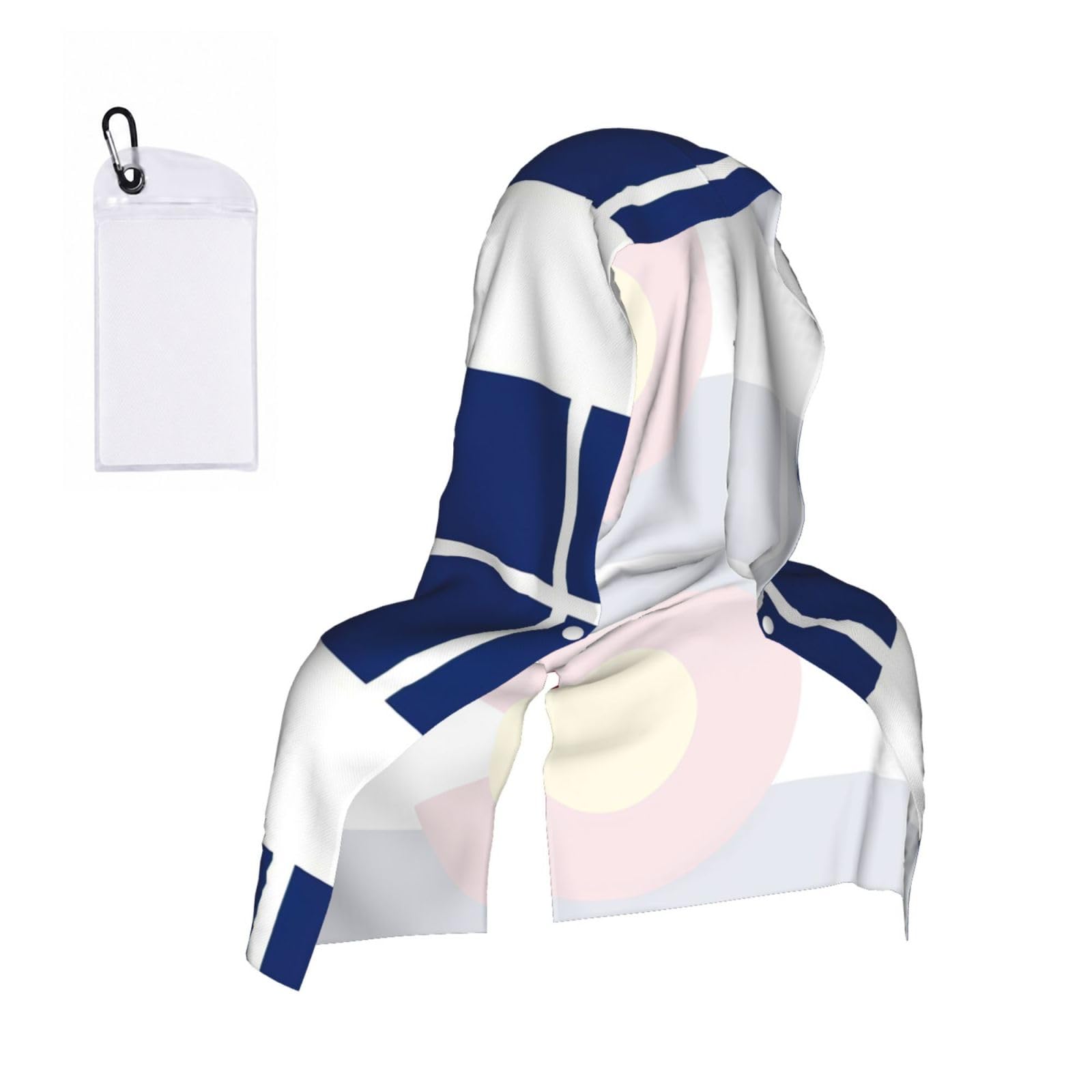 DUWAA Colorado State Flag Print Cooling Hooded Sports Towel, 30×60cm Quick Drying Summer Cool Head Wrap For Neck And Face