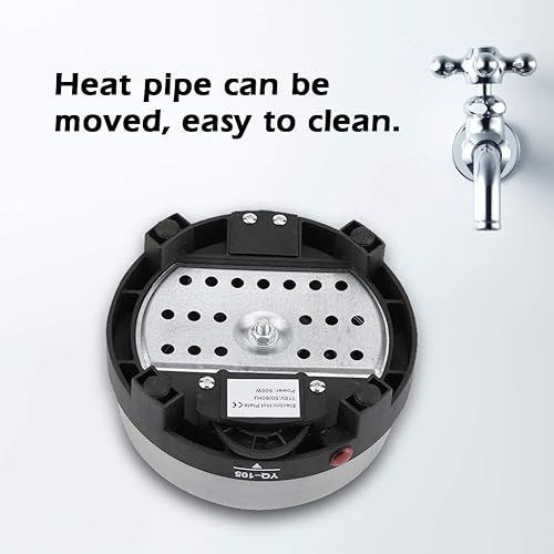 Miniatura 4 de Mini estufa eléctrica de placa caliente, mini estufa eléctrica portátil de 500 W, estufa de placa caliente, placa de cocina, calentador de café,