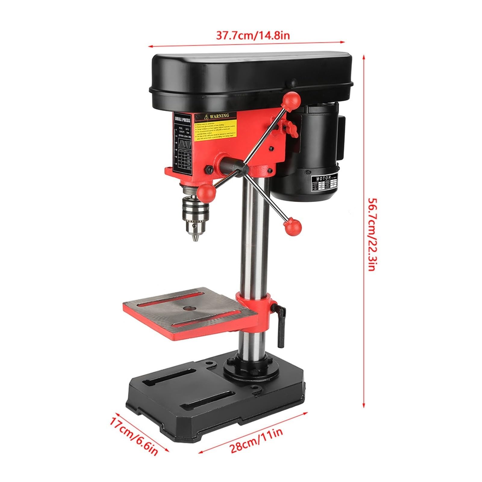 Trapano da banco a colonna Supporto for lavoro Montato su 350 W 5 velocità 50 mm Strumento di riparazione for Macchinari da officina
