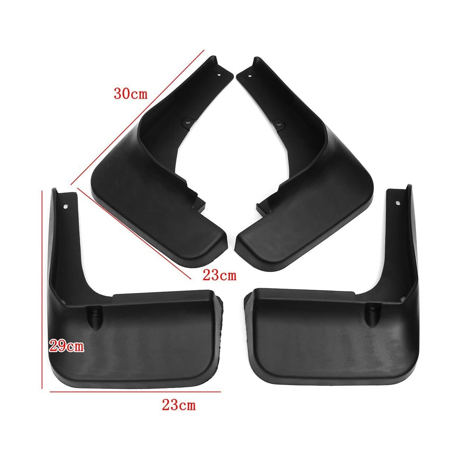 CAREG Fallato Fallato Auto Parafango Fender Splash Guards Mudflap Fango Guardia Compatibile con Toyota Highlander/Kluger 2011 2012 2013