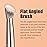 TEOYALL Under-Eye Concealer Brush, Small Flat Angled Synthetic Bristles Flawless Coverage Multitask Brush with Liquid Cream Powder