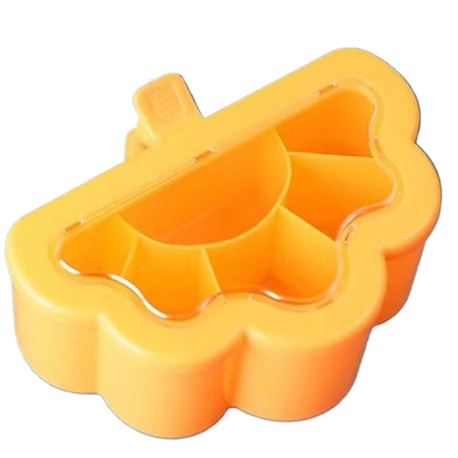 CNYUON Kitchen Seasoning Box Creative 6 Compartment Spice Pots Condiment Jars Salt Pepper Storage Container with Spoon(Yellow)