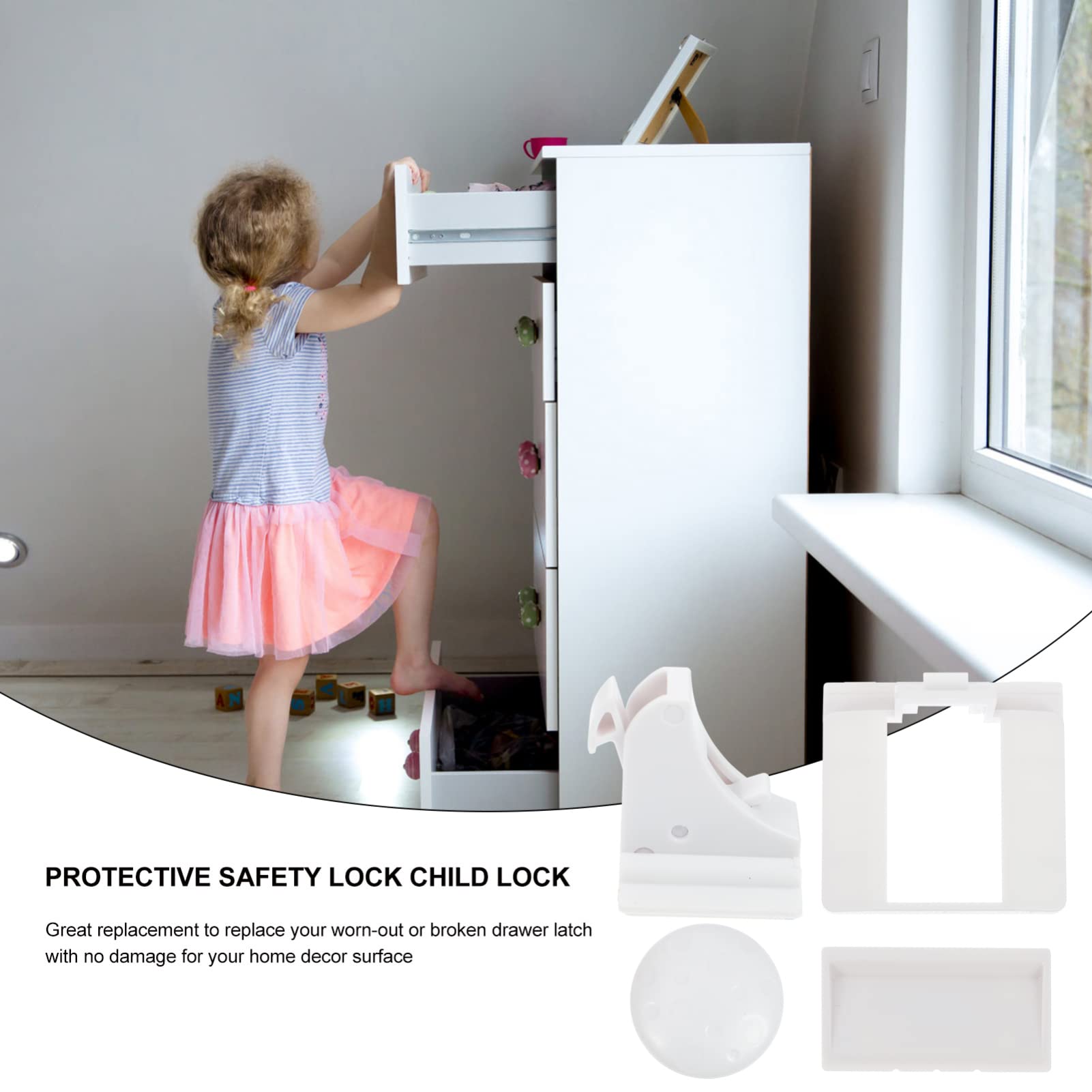 10pezzi Serrature Magnetiche Per Cassetti e Armadi Sicurezza Per Ragazzo Ragazza Con Chiave Protezione Invisibile Per Mobili e Giocattoli Facile Installazione e Alta Praticità