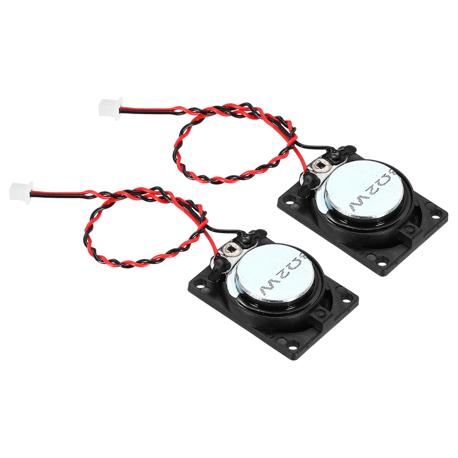 QUARKZMAN 2Pz 2W 8 Ohm Quadrato Mini Altoparlante-Guscio Metallico Interno Micro Magnete Speaker con Filo da 120mm Cavo Terminale Per Piccoli Altoparlanti-DVD EVD Multimediale Mobile Radio