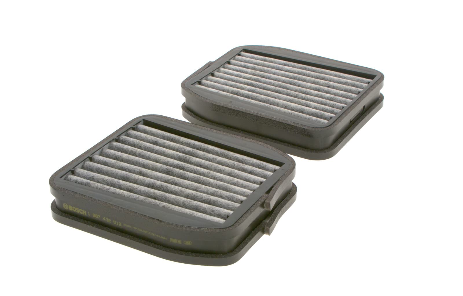 Bosch Filtro Abitacolo ai Carboni Attivi R2512, Filtro di Ricambio - Contro cattivi odori, polline e polvere per un'aria più pulita all'interno del veicolo - 2 Filtri | Compatibile con: MERCEDES-BENZ E-CLASS, E-CLASS Pritsche/Fahrgestell, E-CLASS T-Model