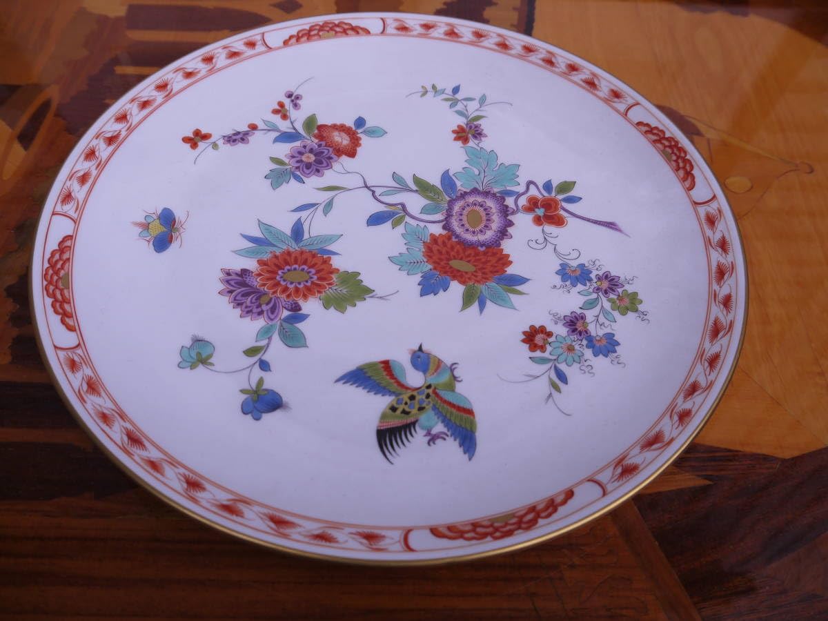 Amazon.co.jp: Meissen マイセン 飾り皿 プレート 柿右衛門様式 花鳥蝶 