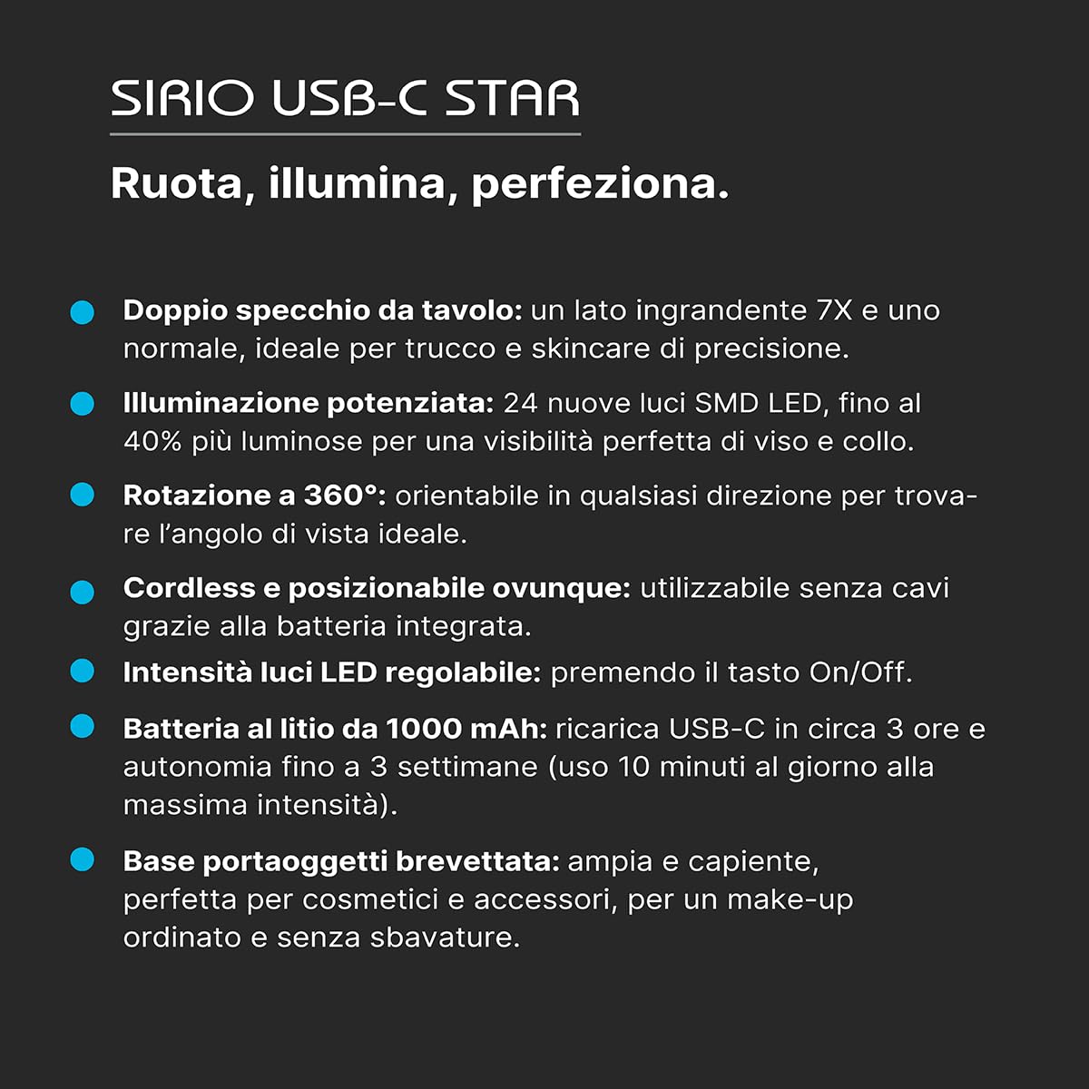 Macom Sensation 233 Sirio USB Star - Lustro Powiększające Stoły Wymienne