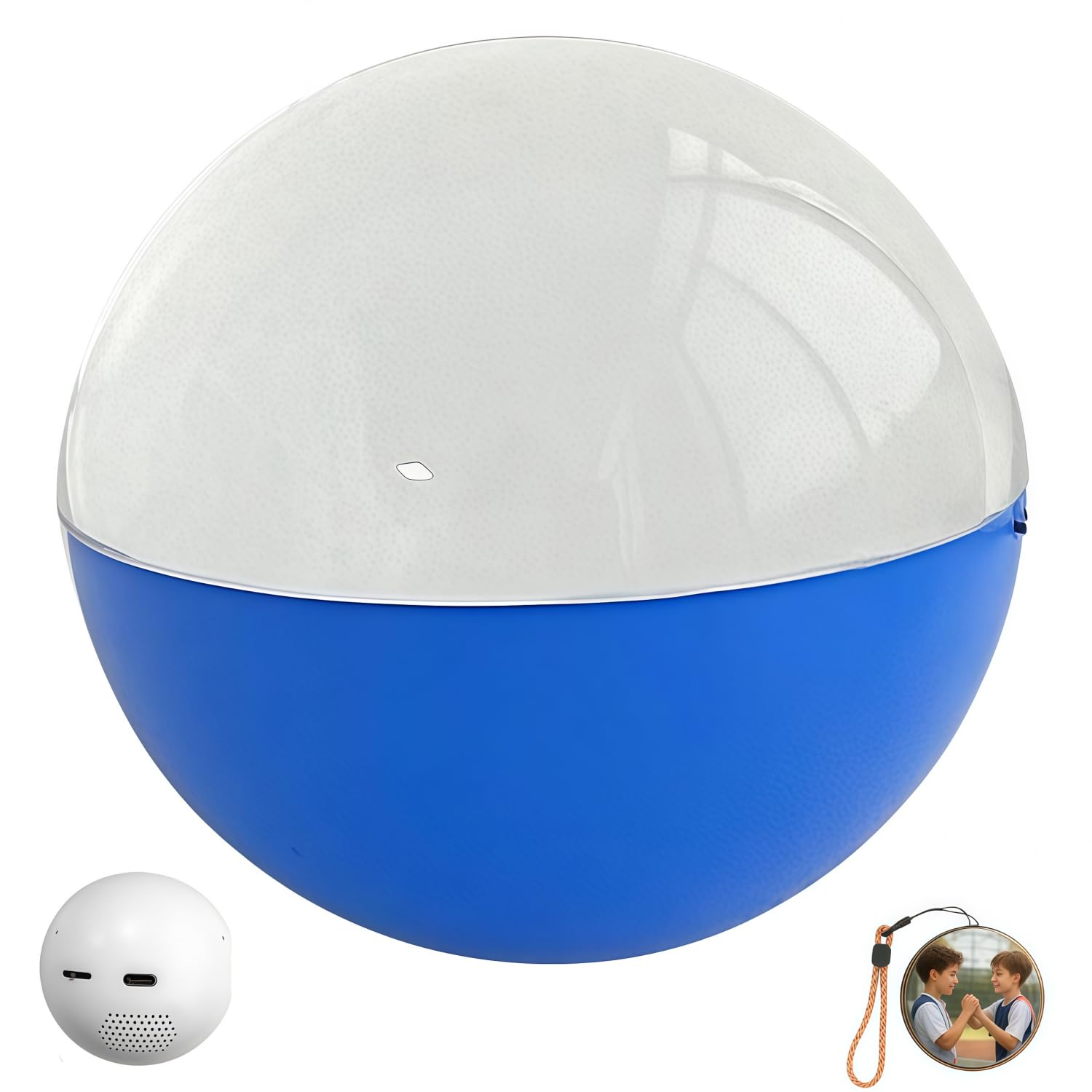 Memory Sphere,Video Ornament Ball,Crystal Ball Video Player,Uploadable Videos and Photos are Suitable for DIY Gifts for Anniversaries Or Birthdays. (Blue)