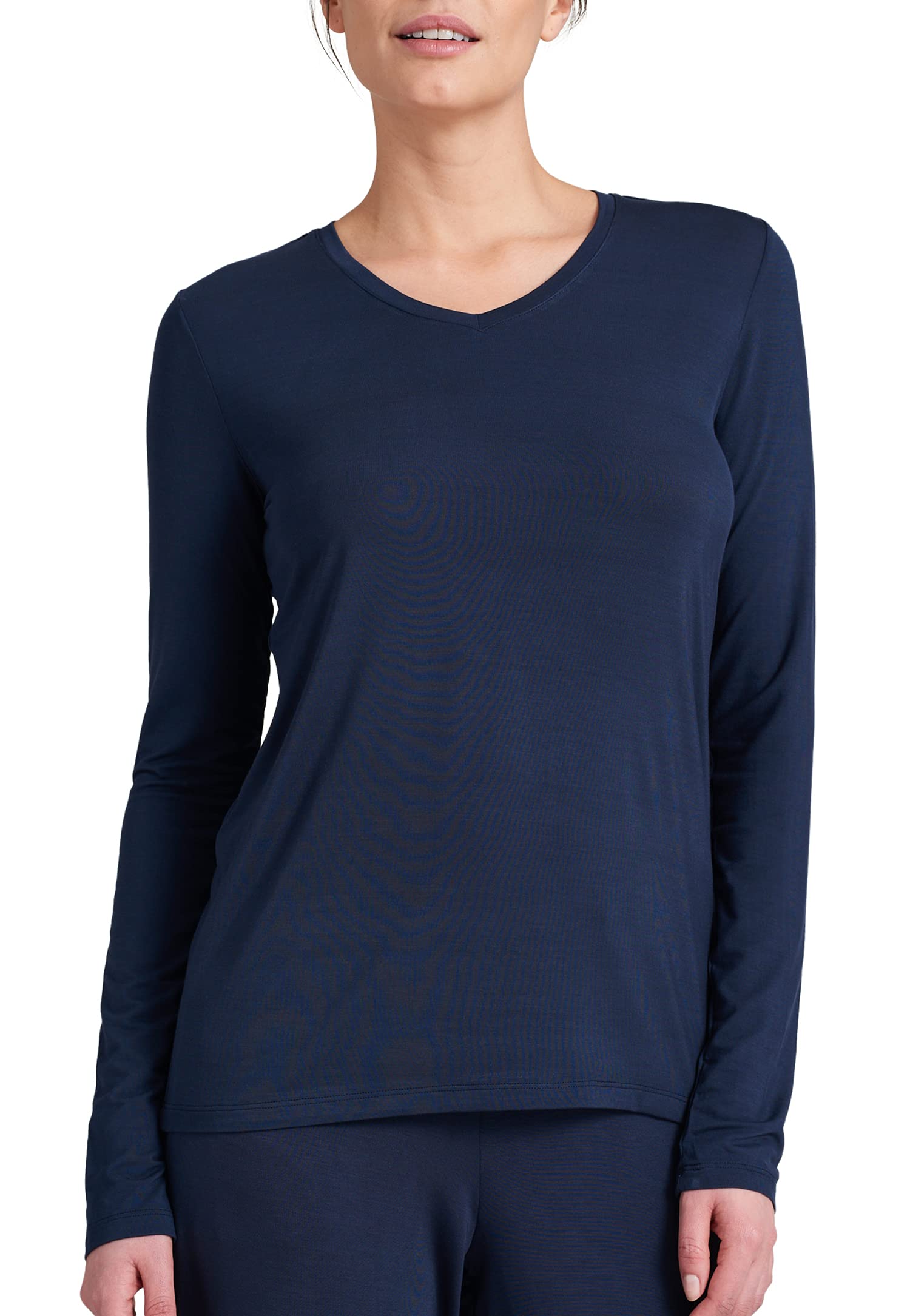 Schiesser Damen Schlafshirt Langarm Modal - Mix + Relax Pyjamaoberteil