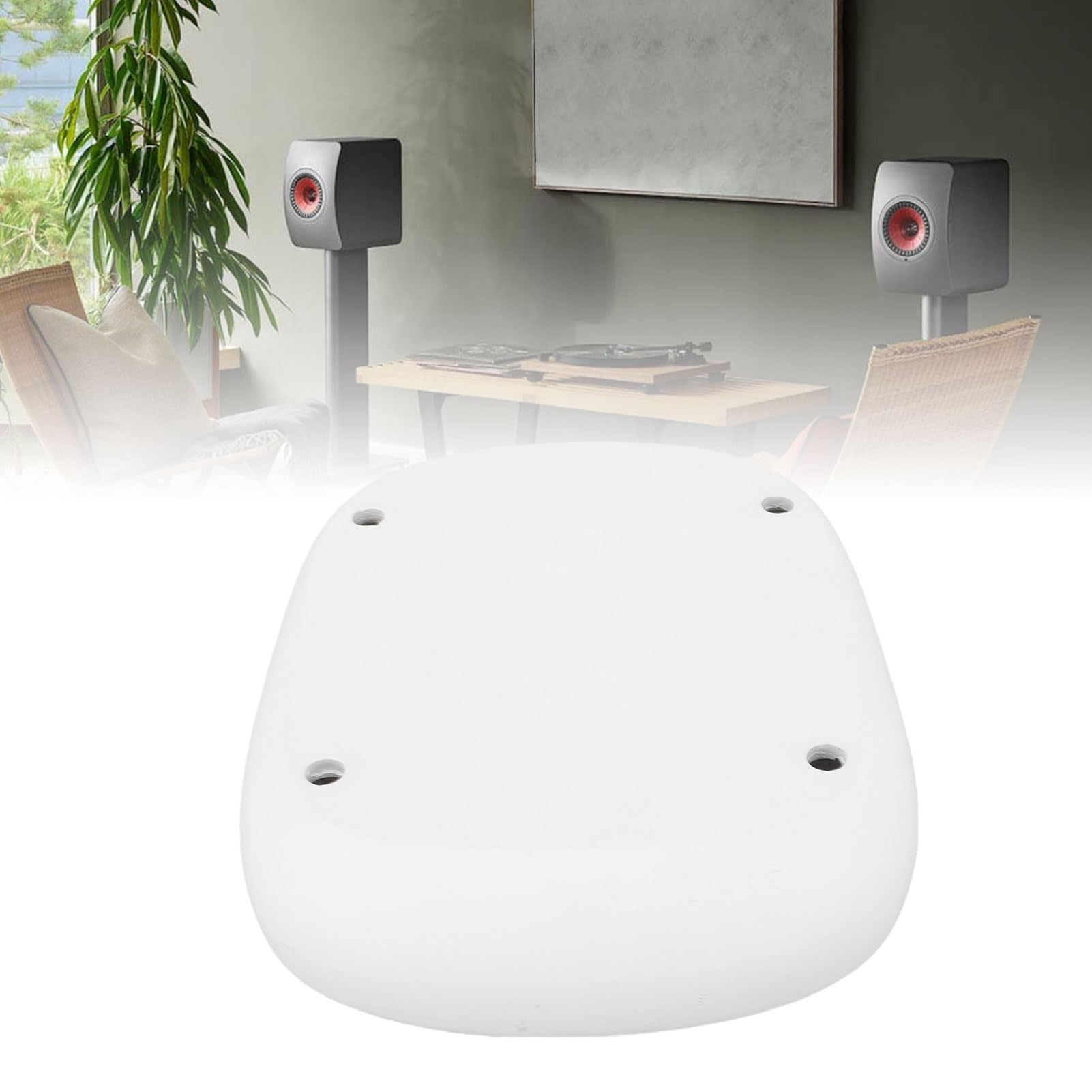 XUMIUZIY Metalowy Stojak na Głośnik Stacjonarny |Antypoślizgowy Uchwyt Redukujący Wibracje do LS50 Wireless II (WHITE)