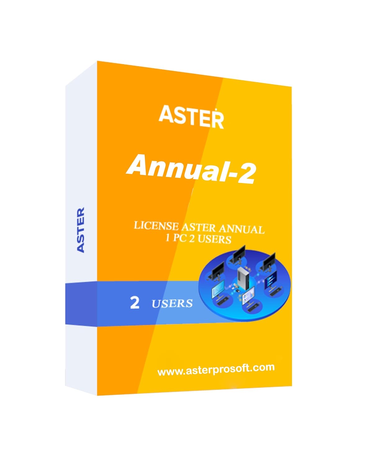 ASTER Annual 2 Workplaces, MS Windows 7/8/10/11/ (2-User 1PC) Annual Subscription 1-Year (Email Delivery No CD)