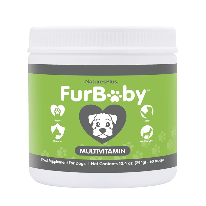 Multivitamínico para Cães NaturesPlus FurBaby em Pellets com Ômega 3, 60 Porções, 291 g
