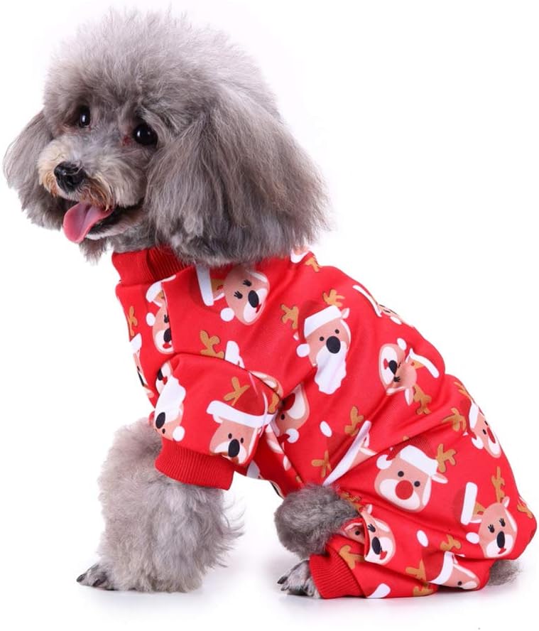 可愛い ペット 犬服 クリスマス Tシャツ ニットセーター 秋冬衣装 柔らかい 暖かい 防寒 防風 M 小型犬 お散歩お出かけウェアに ジャケット 春秋冬服 中型犬 売り出し 0301 エルク ファッション 人気 コート