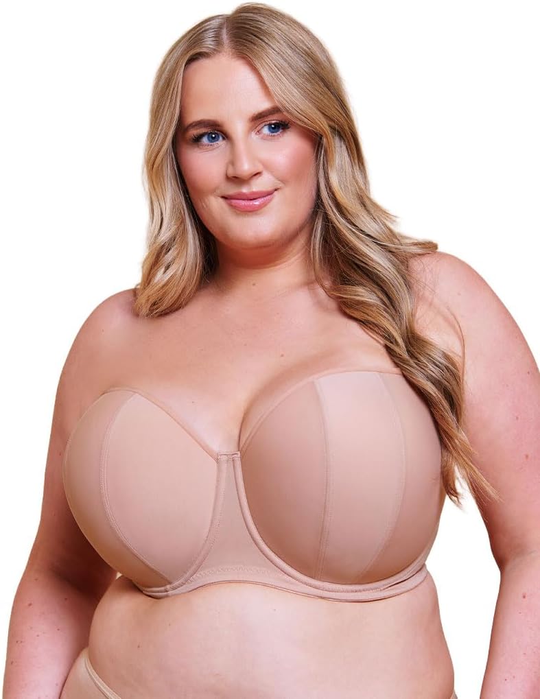 Women's Luxe Strapless Multiway Underwire Bra, CK2601, Latte, 36G