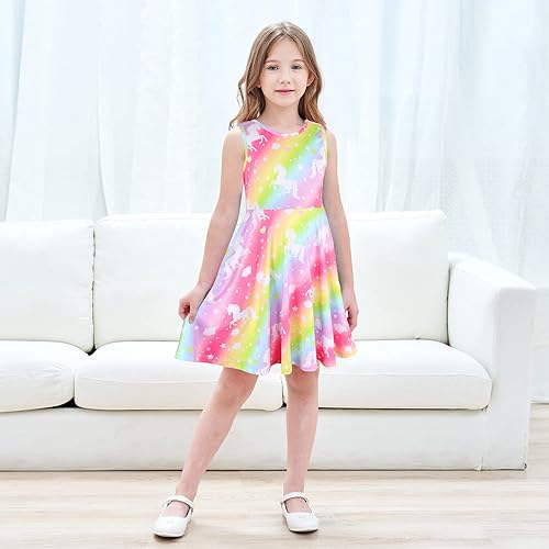 Miniatura 2 de Jeskids - Vestido de unicornio sin mangas para niñas.
