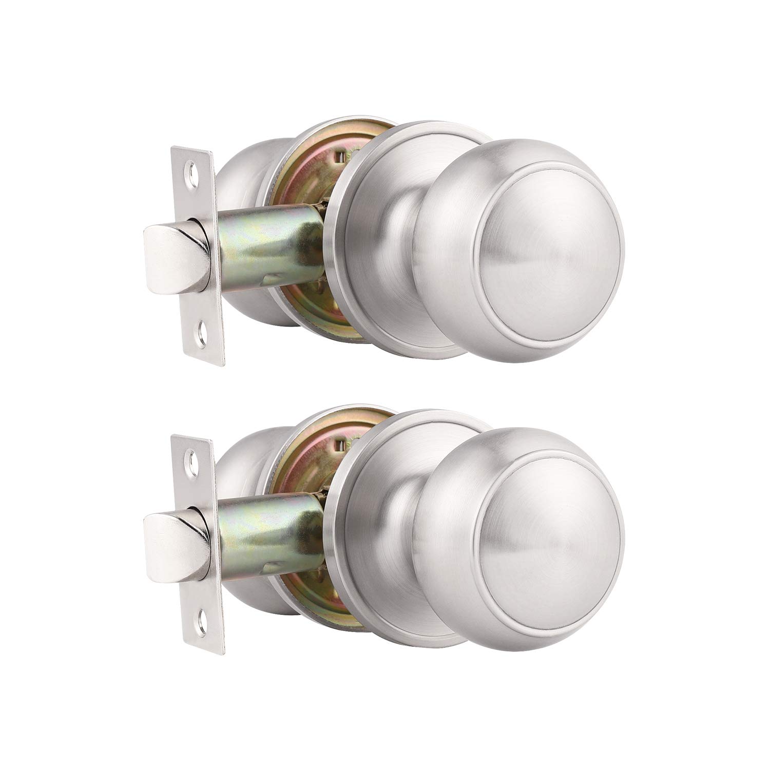 Probrico Black Passage Door Knobs - Keyless & Modern -14