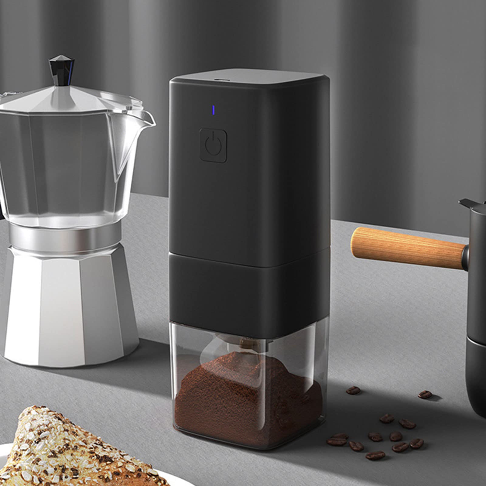 Macinacaffè elettrico Macinacaffè automatico Macinino portatile Macinacaffè in ceramica regolabile Facile da usare smerigliatrice elettrica