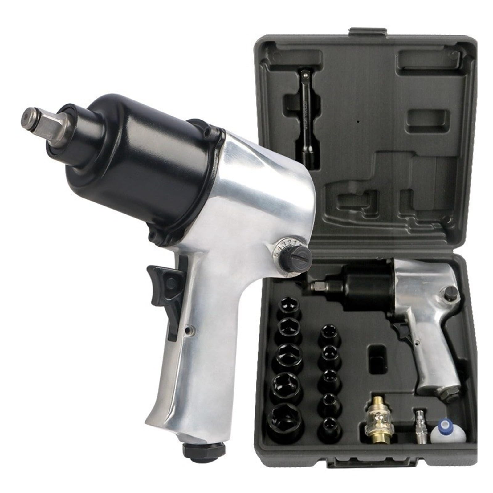 Avvitatore pneumatico compatto da 1/2, strumento a cricchetto professionale a doppio martello,Strumento affidabile
