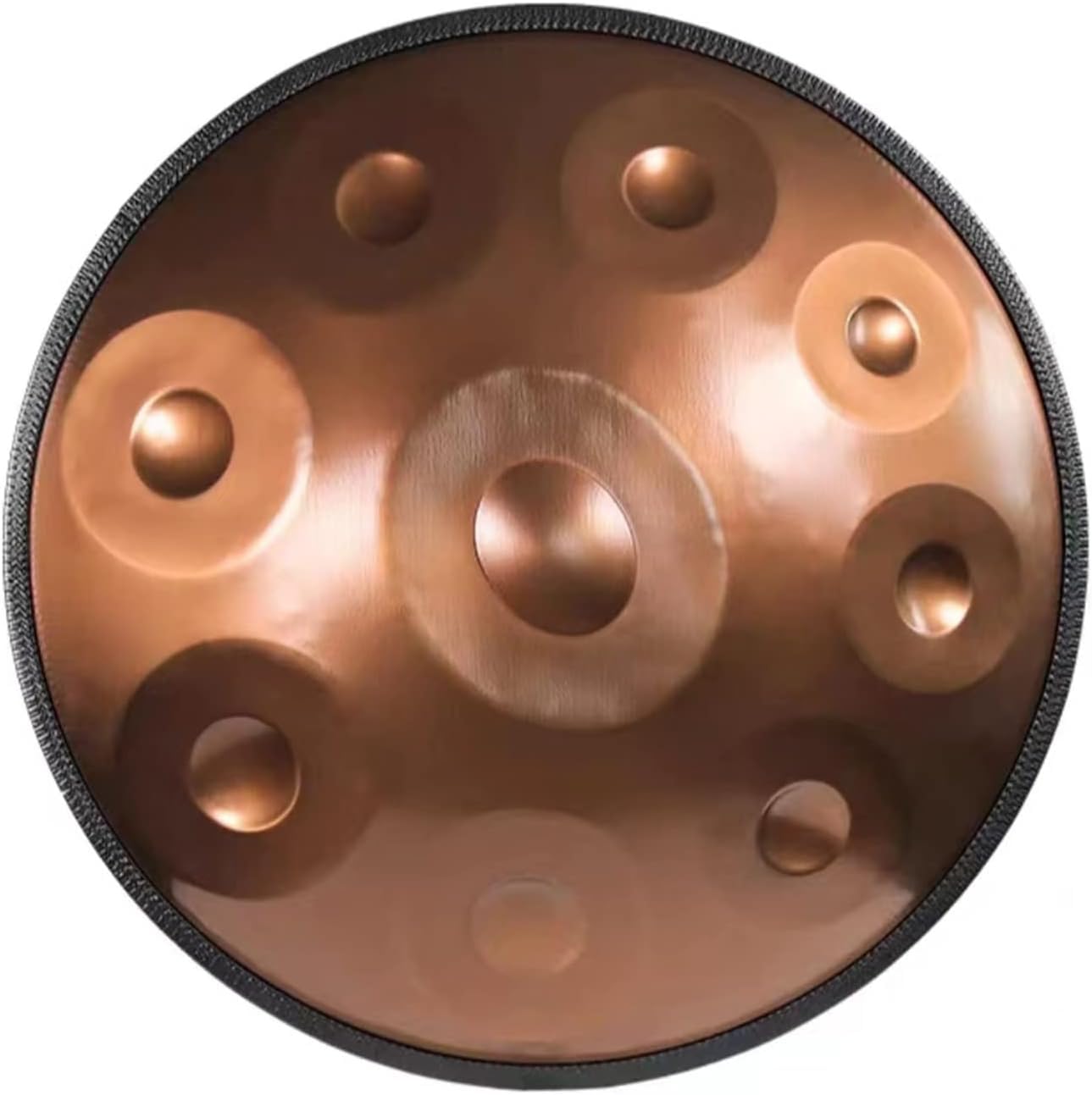 Handpan, strumento per tamburo a mano, 9 note, 22 pollici, 432 Hz, tamburo a mano in D Moll con custodia morbida, 2 manichette, supporto per pan, panno privo di polvere
