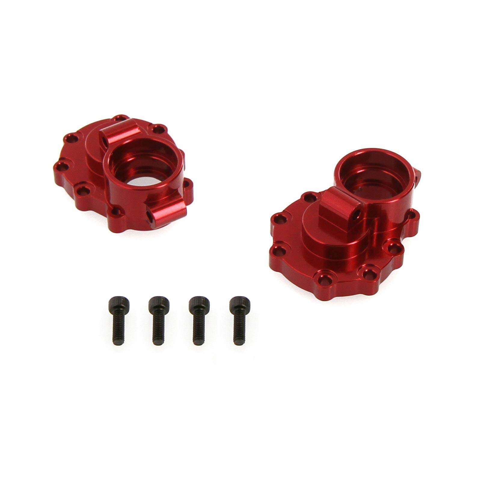 Atomik Alloy Rear Inner Portal Drive Housing - RC Car Replacement Part 8253 for Traxxas TRX-4 - Hardened Billet 6061 Aluminum - Red