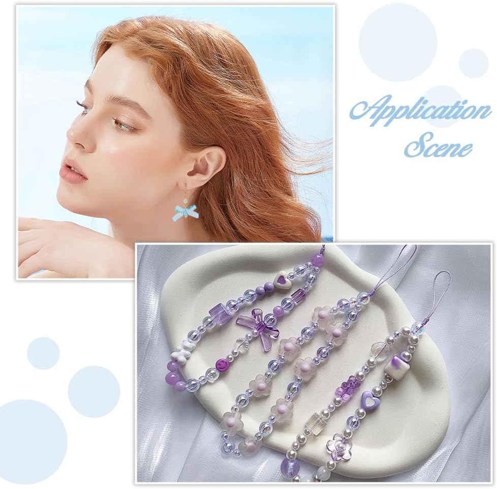 DICOSMETIC 100Pcs 10 Colors Acrylic Bow Beads Colorful Bow Tie Beads Bowknot Aesthetic Bead Transparent Bowknot Spacer Bead for Bracelet Necklace Earring Jewelry Making - Image 6