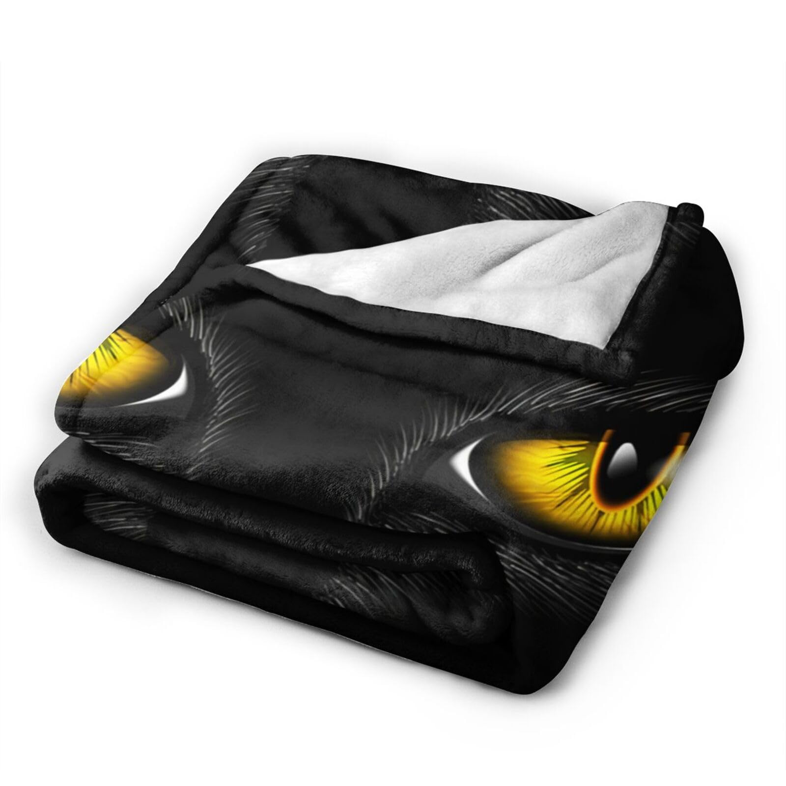 Halloween-Überwurfdecke Mit Kürbis & Schwarzer Katze – Weicher Flanell, 127x152 Cm Oder 152x203 Cm – Gemütlich & Waschbar