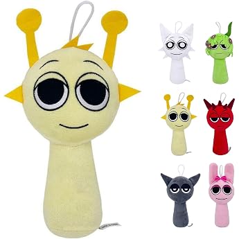 Sprunki Plush Toy 25CM Sprunki Figure Horror Game Plush Soft Animal Pillow Figure Christmas Birthday Present for Adults and Children A03
