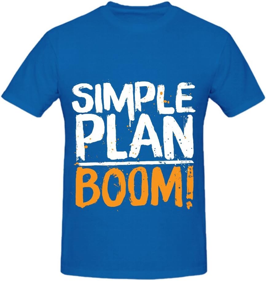 Simple Plan Boom Tour Funk Men Crew Neck Custom Shirt XXX-Large Blue