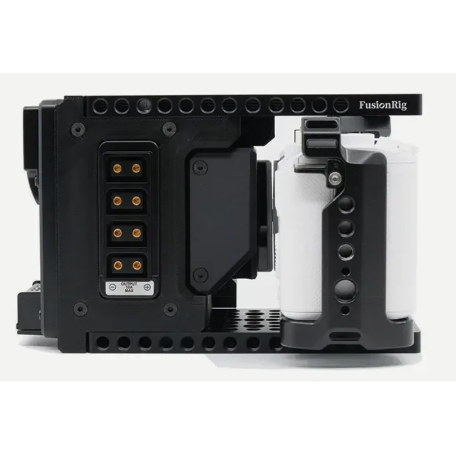 Fusion Rig Cineback-Kamerakäfig-Erweiterungsmodul V-Mount-Platte, D-Tap-Splitter, stoßfester Bildschirmspeicher für ZV-E1-Kamerakäfig(for Smal lRig 4257 Cage Size)