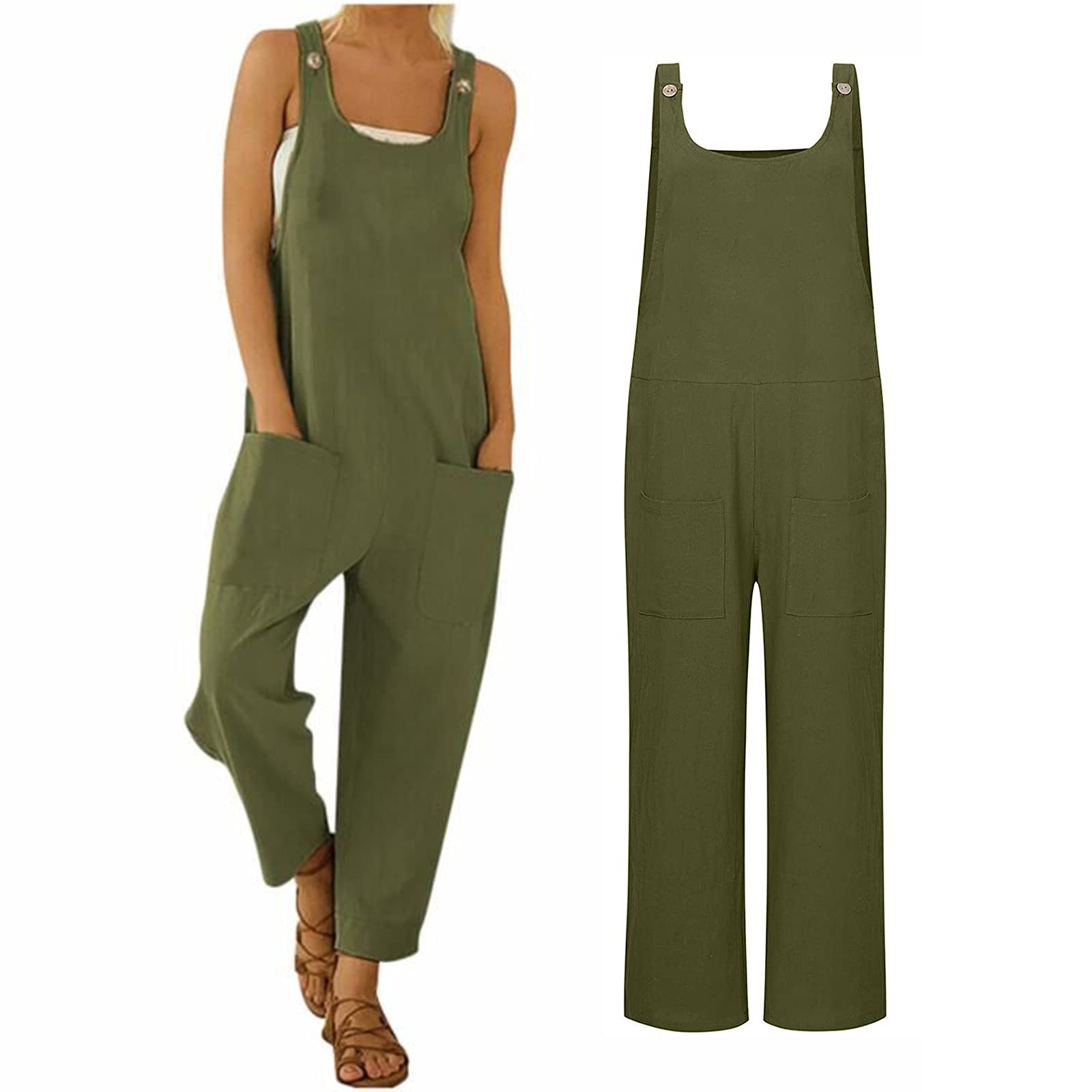 Europese Zomer Mouwloze Jumpsuit Dames