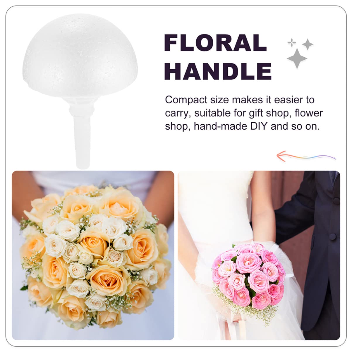 ifundom 6juegos Soporte De Ramo De Novia De Florero Para Arreglos Para Bodas y Celebraciones Diseño Ligero y Compacto