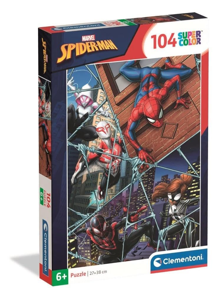 Clementoni Puzzle 104 pieces, Spiderm-Man, Puzzle for Kids 6+ Years, Made in Italy, 25043