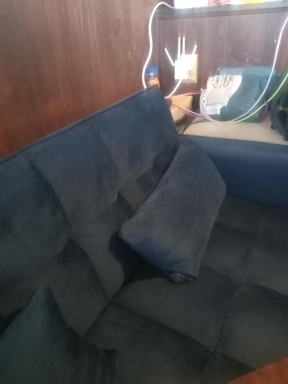 38/mo Finance 3 in 1 Convertible Sleeper Sofa Bed, Modern Velvet