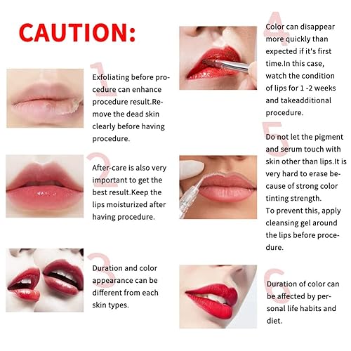 Miniatura 8 de BB Lips - Kit de suero semipermanente, tratamiento de maquillaje semipermanente, suero labial BB para pigmento labial, incluye pigmentos labiales