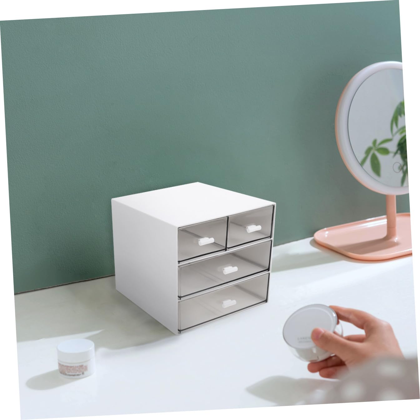 Organizzatore da Scrivania a Cassetti 4 Livelli in Abs e Pp Bianco