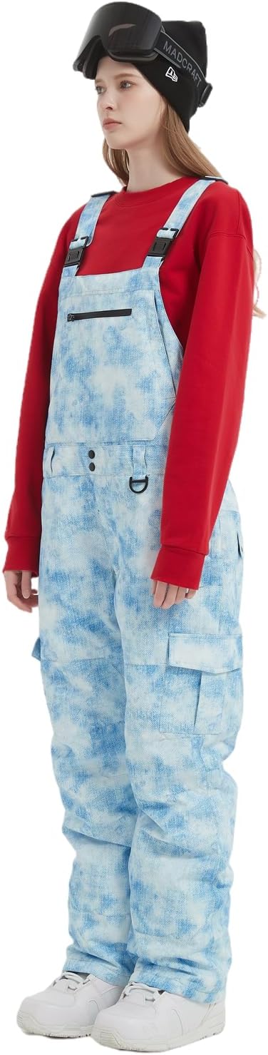 Women and Men's Snow Bibs - Adjustable Overalls, Windproof & Waterproof Ski Pants, Insulated Warm Pants - Image 8