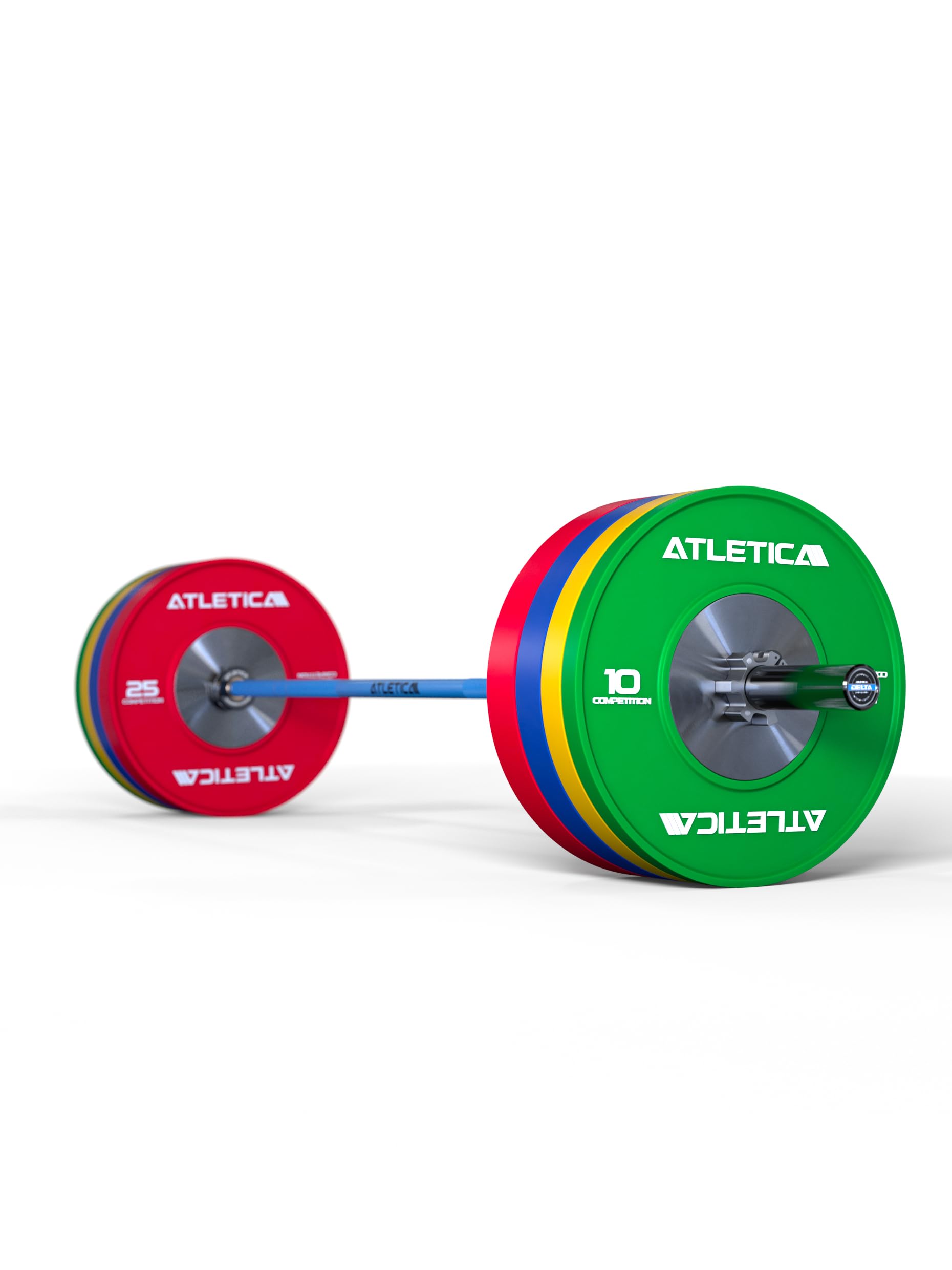 ATLETICA bilanciere | Delta | Electric Blue | Manubrio per sollevamento pesi, powerlifting e allenamento funzionale | 20 kg | marcature IPF e FMI | portata 1000 kg