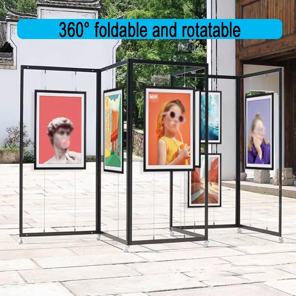 Faltbares Ausstellungsregal für Malausstellung, verstellbarer Kunst-Display-Ständer für Ausstellungen, tragbare Staffelei für Gemälde und Fotos, 1 Packung