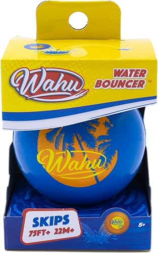 Wahu Bouncer - Pelota de piscina 100% impermeable, bola de salto de 3.5 pulgadas para piscina y playa, salta más de 75 pies en el agua, azul