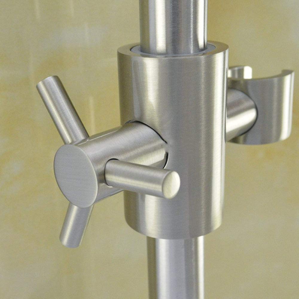 Barra deslizante de ducha de mano de baño de acero inoxidable 304, soporte de cabezal de ducha deslizante ajustable, soporte de estilo, montaje en pared, cepillado, tipo A