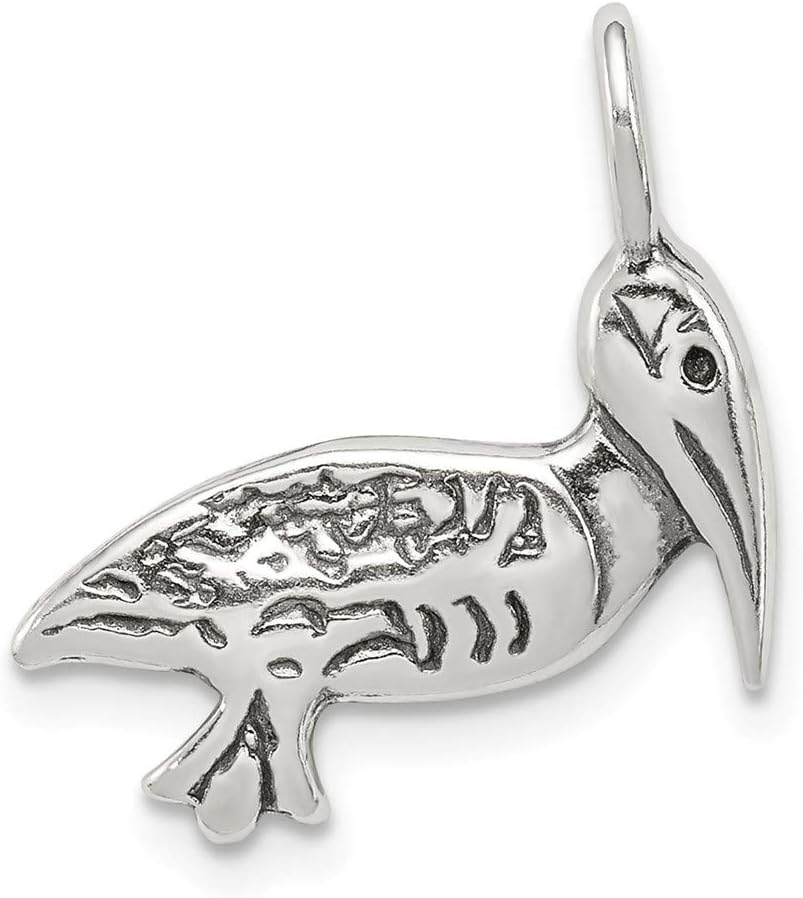 ペリカンペンダントチャーム 925スターリングシルバー ビンテージ アンティーク 23mm x 17mm, 金属, 宝石なし