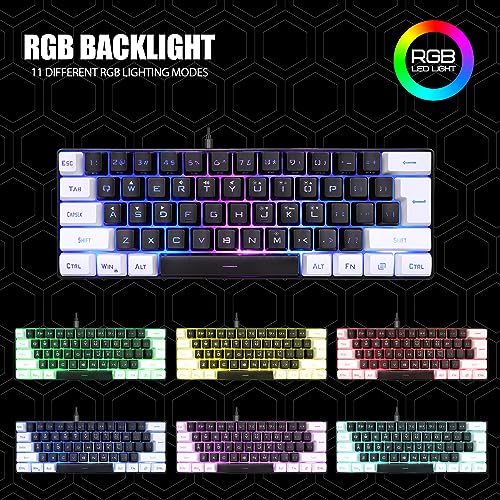 Teclado Gamer XUMIUZIY87u0s36zgd-12 USB-C 60% miniatura 5