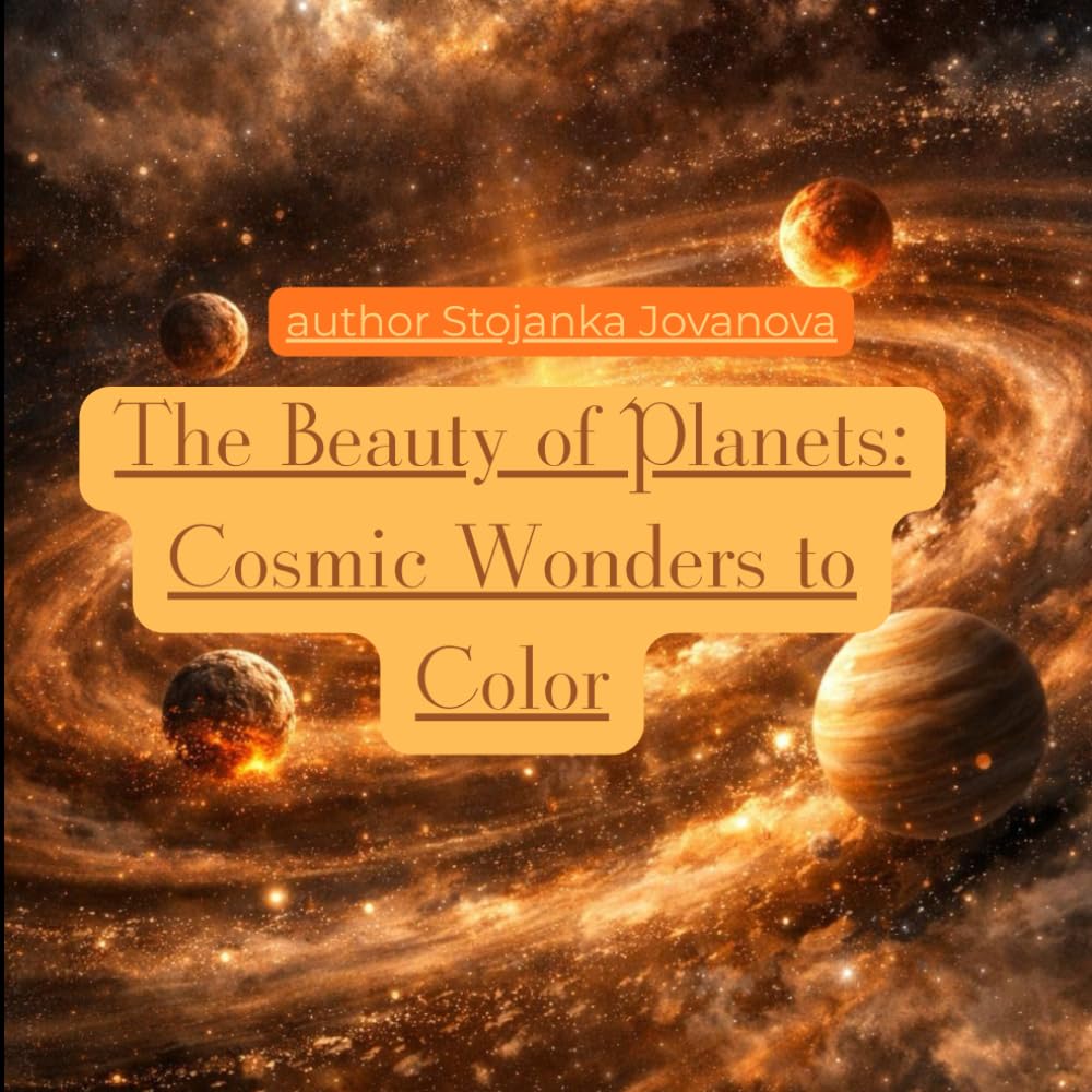 The Beauty of Planets: Cosmic Wonders to Color: Explore the Solar System with 15 Detailed Illustrations of Planets, Moons, and Spacecraft