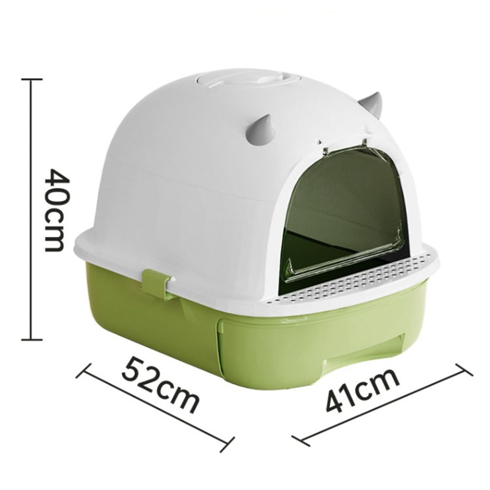 Amazon | 猫用トイレ ドーム型 大型猫 猫トイレ本体 ドア付き ワイド