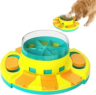 TENGDEE Dog Puzzle Toy, Interactive Training Feeder for Small, Medium, and Large Breeds, Treat Dispenser and Slow Feeder to Aid Digestion