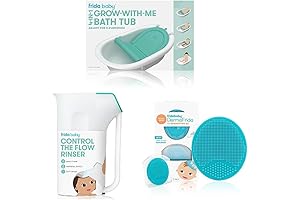 All-In-One BathTime, The Ultimate Bundle for 'No-Tear' Gentle Baby Bathing & Cleaning